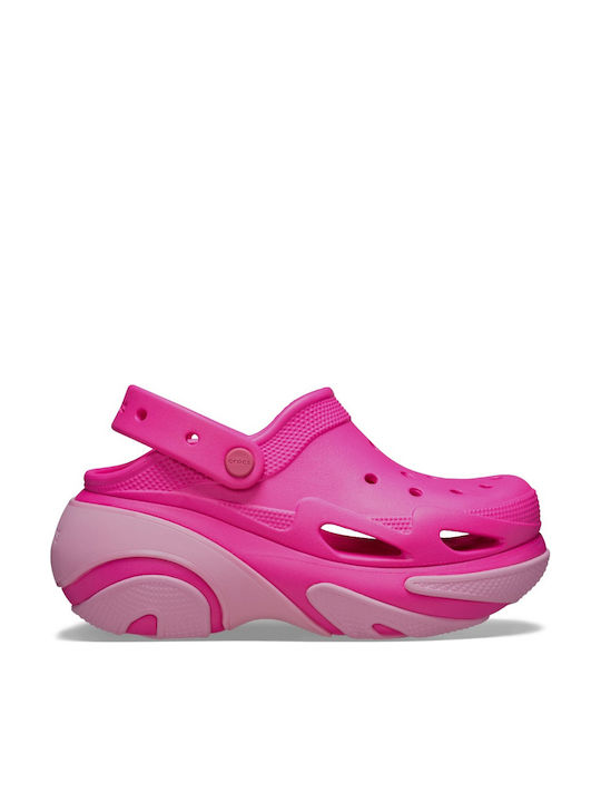 Crocs Bubble Crush Women's Clogs Pink 210061-6TW