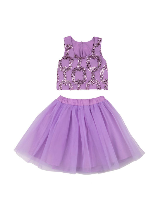 Chief Kids Set with Skirt 2pcs Lilac