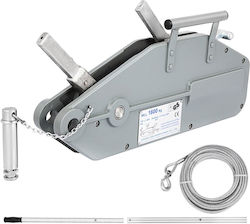 Vevor Troliu Manual Orizontal 1600 Kg Lungime Cablu 25 M Cablu de Oțel