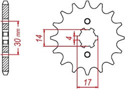 JT Sprockets Vorderes Ritzel 16 Zähne für Honda Astrea Groß 100