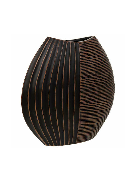 Vase Alexandra House Living Brown Polyresin 10 X 29 X 29 Cm