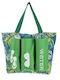 Lalos Fabric Beach Bag Green