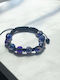 Acrylic Beads Blue Knotted Bracelet