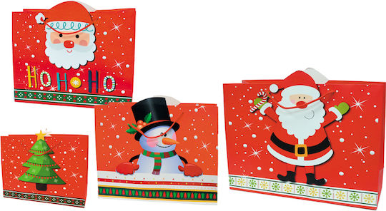 Christmas Gift Bag with Cutout 25cm X 20cm 0530146 Includes 12 Pieces