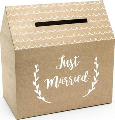 Box Envelopes Just Married Kraft 30x30,5x16,5cm