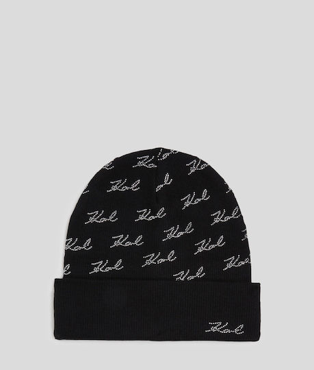 Beanie Frauen Beanie Gestrickt in Schwarz Farbe