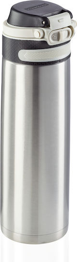 Leifheit Glas Thermosflasche Rostfreier Stahl 600ml Silber