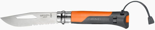 Opinel Outdoor Knife Orange with Blade made of Stainless Steel