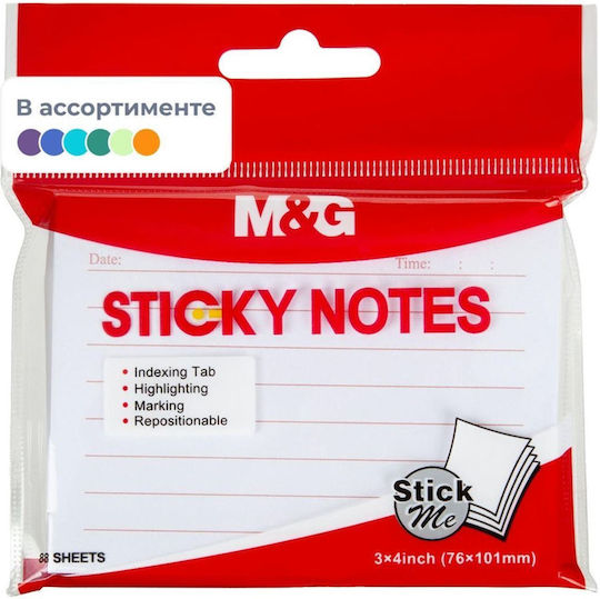 Notițe Adezive M&G 76x102 Liniate