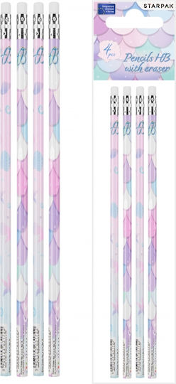 Olowek Gum Hb Mermaid Stk Pbh Op4 36/432