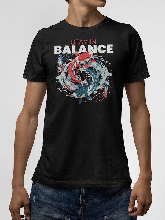 T-shirt Black Stay In Balance