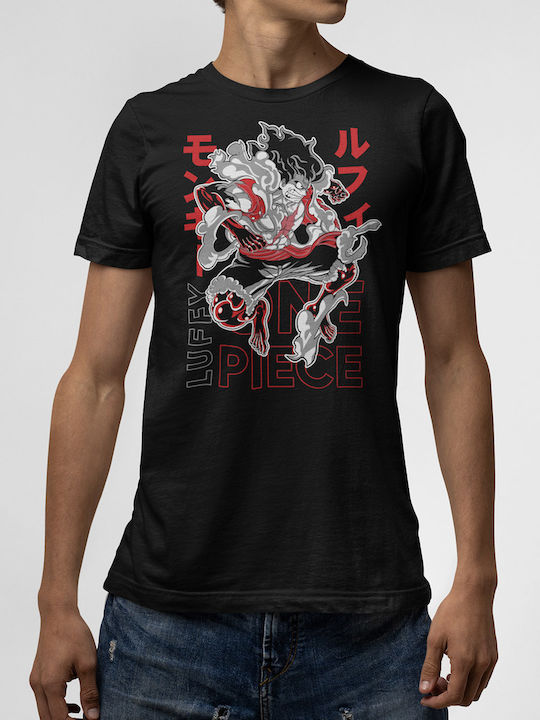 Tricou Negru Luffy Gear4