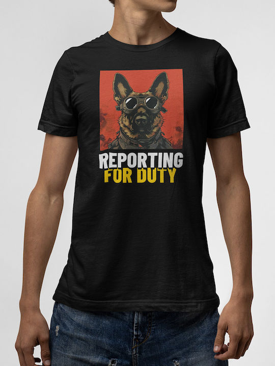 T-shirt Black Reporting Duty