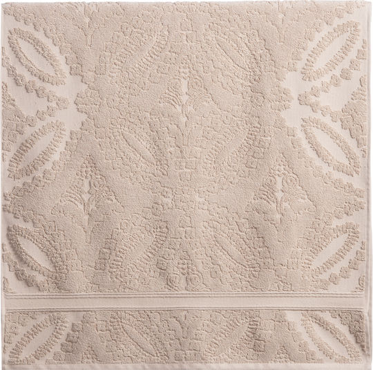 Nef-Nef Homeware Hand Towel Premium Louiza 30x50cm Beige Weight 550gr/m²