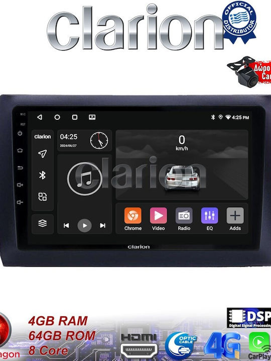 Clarion Sistem Audio Auto pentru Fiat Stilo 2001 > 2007 (Bluetooth/USB/WiFi/GPS/Apple-Carplay/Android-Auto)