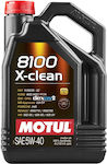 Motul Συνθετικό Λάδι Αυτοκινήτου 8100 X-CLEAN 5W-40 4lt