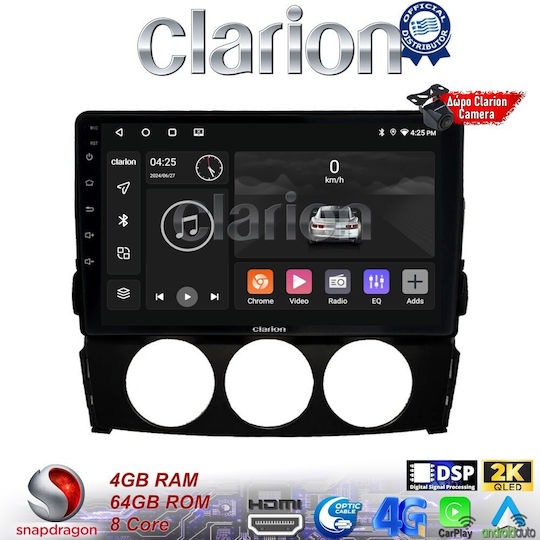 Clarion Car Audio System for Mazda MX-5 2005 > 2015 (Bluetooth/USB/WiFi/GPS/Apple-Carplay/Android-Auto) with Touch Screen 9"