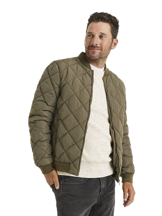 Celio Herren Jacke Lässig Khaki