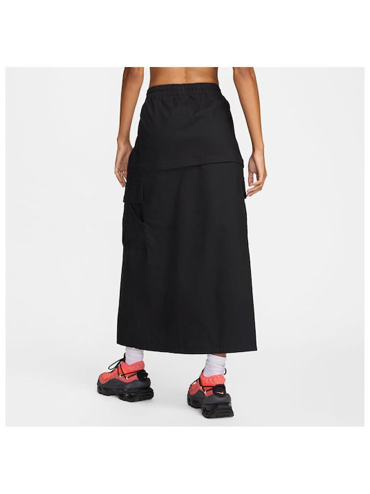 Nike Sportswear Fustă Midi în culoarea Negru