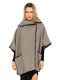 Doca Beige Damen Poncho