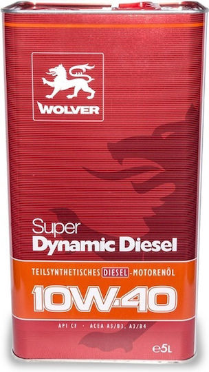 Wolver Super Dynamic Diesel Ημισυνθετικό Λάδι Αυτοκινήτου 10W-40 5lt