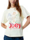 Pigment Γυναικείο T-shirt Λευκό