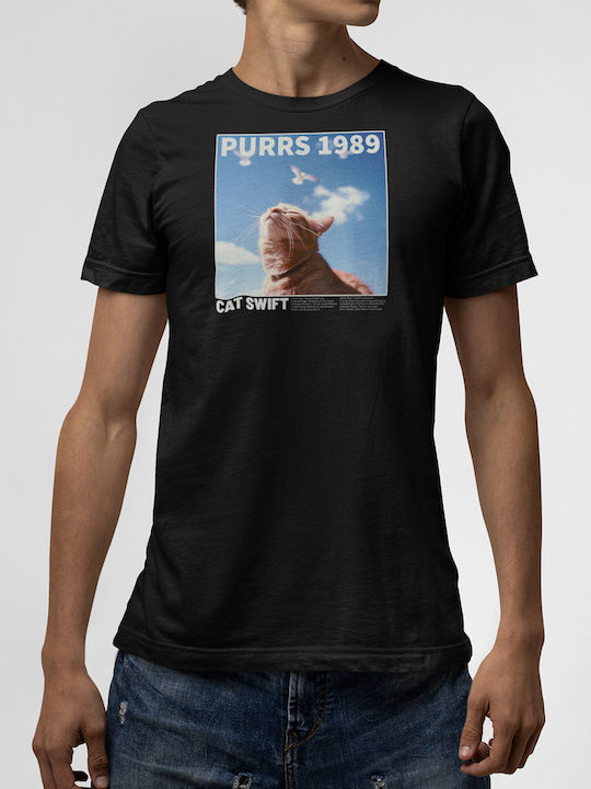 T-shirt Black Purrs 1989