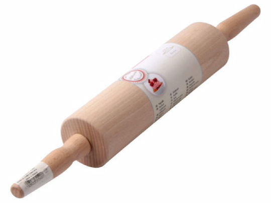 Fackelmann Rotating Beech Wood Rolling Pin 23x6cm
