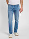 Daren Zip Fly Men's Jeans Pants Elastic with Regular Straight Fit Blue