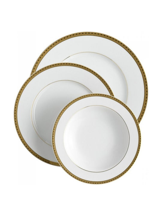 Emfasi Gold Porcelain Dinnerware Set 44pcs