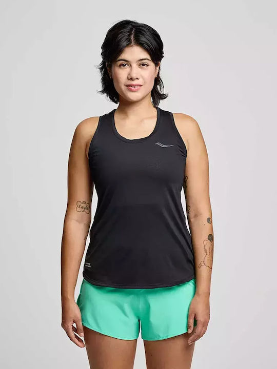Saucony Stopwatch Singlet Μπλούζα Μαύρη