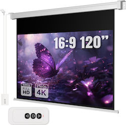 Electric Wall Projection Screen 120" 16:9