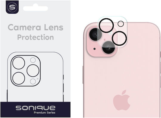 Sonique Προστασία Κάμερας Tempered Glass Μαύρο για το iPhone 15, iPhone 15 Plus