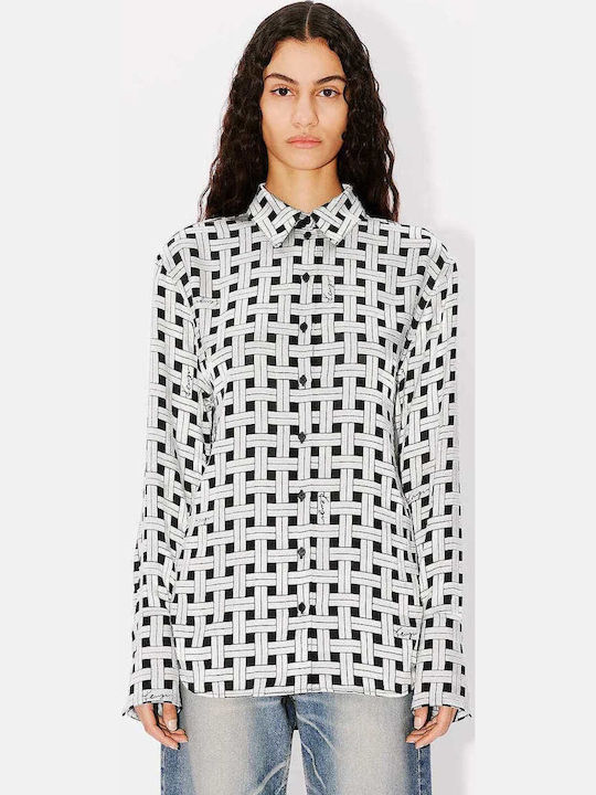 Kenzo Weave Oversized Πουκάμισο Γκρι Fe62ch2549i1.93 Kenzo Weave Oversized Πουκάμισο Γκρι Fe62ch2549i1.93