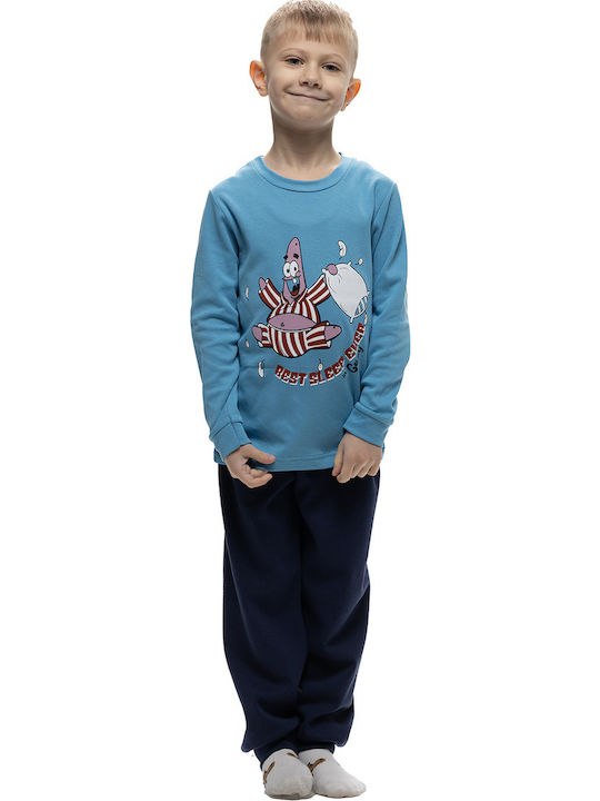 Galaxy Kinder Schlafanzug Winterlich Navy Blue