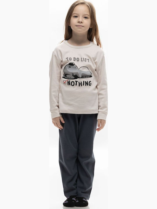 Galaxy Kids' Pajamas Winter Ecru