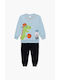 Minerva Kids' Pajamas Winter Sky Blue Dino