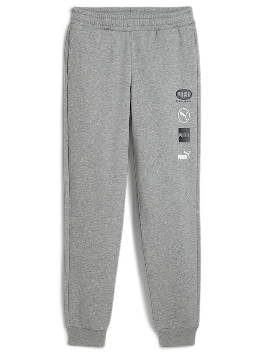 Puma Kids Sweatpants Gray Jr Power Graphic