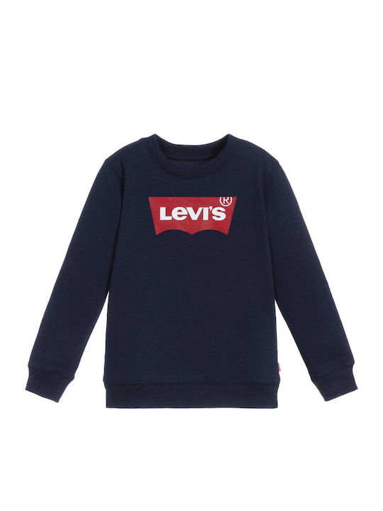 Levi's Детски Суичър Dark Blue Batwing Crewneck