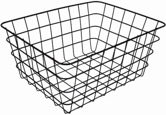 Черен метален кош 32см 32x25x14см едноцветен Sidirella