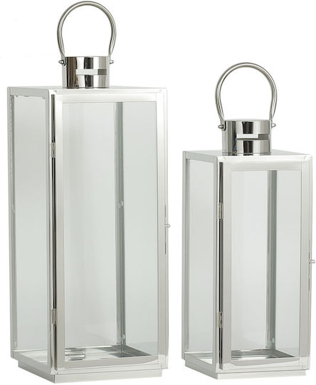 Ankor Laterne Set Floortop Silber 22x21x53.5cm 2Stück Ankor Laterne Set Floortop Silber 22x21x53.5cm 2Stück