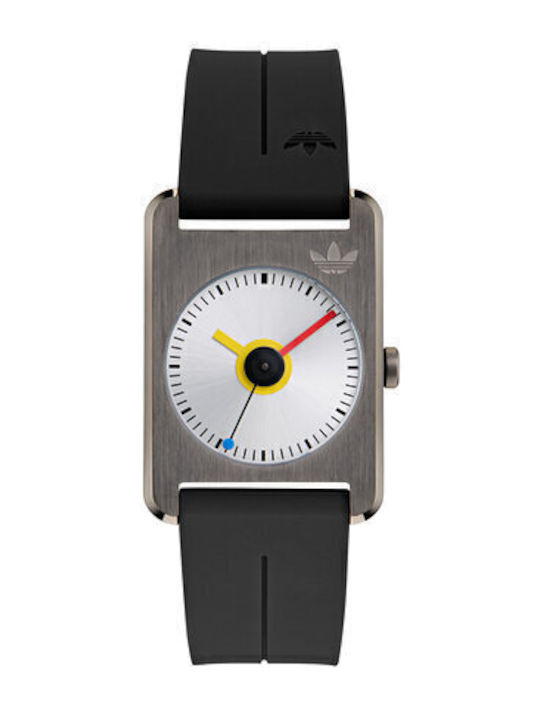 adidas Pop One Ανδρικό Ρολόι 32mm Μπαταρίας με Μαύρο Καουτσούκ Λουράκι