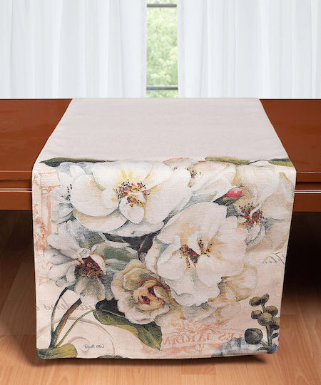 Silk Fashion Ράνερ Μεταξωτό Ks175 Εκρού 45x170εκ.