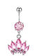 Amalfi Accessories Bauchnabel Piercing aus Stahl Silber / Rosa
