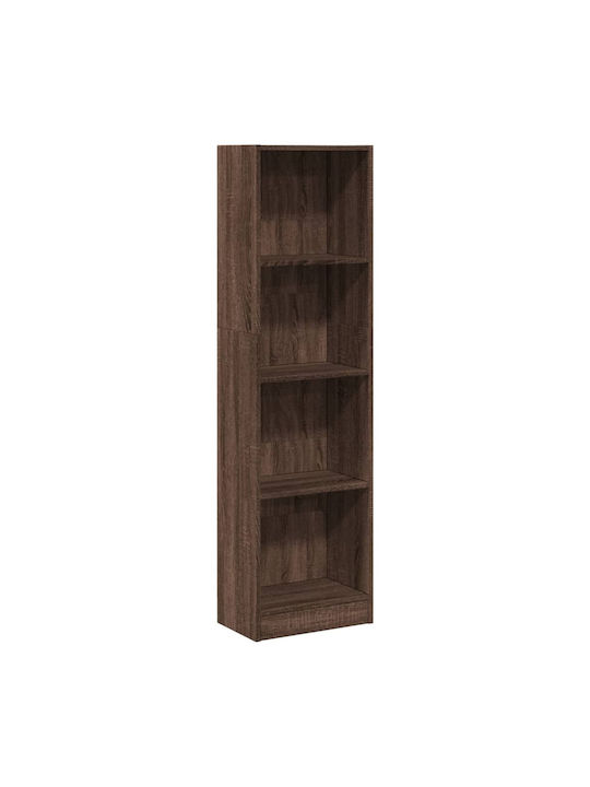 Bookcase Brown Oak 40x24x143cm