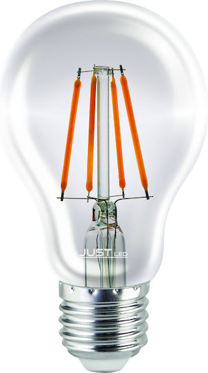 Just LED Λάμπα LED 8W για Ντουί E27 και Σχήμα A60 Θερμό Λευκό 880lm Dimmable