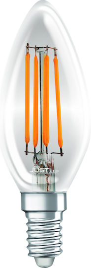 Just LED LED крушка 6W за фасунга E14 и форма C35 Топло бяло