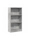 Bookcase Grey 60x24x109cm