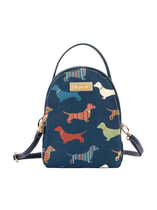 Signare Dachshund Γυναικεία Τσάντα Πλάτης Μπλε