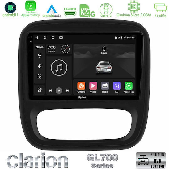 Clarion Ηχοσύστημα Αυτοκινήτου για Opel Vivaro Fiat Talento Renault Trafic Nissan NV300 με A/C (Bluetooth/USB/WiFi/GPS/Apple-Carplay/Android-Auto) με Οθόνη Αφής 9"